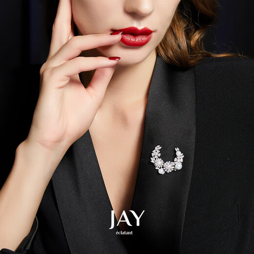 Jay brooch, female corsage, female accessories, safety pin, lapel pin, birthday gift for mother, mother-in-law, elders