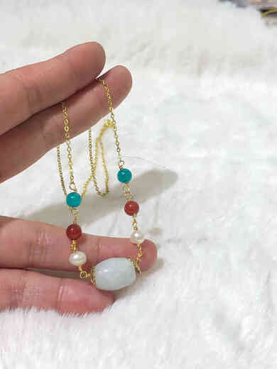 DRJEFUN fashionable and exquisite luxury light luxury elegant tanzanite necklace inlaid with colored gems and diamond pendant heavy industry retro Snoopy