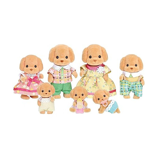 Sylvanische Familien japanische Version der Pudelfamilie spielen Haus Mädchen Spielzeugpuppe Set Geschenke für Kinder