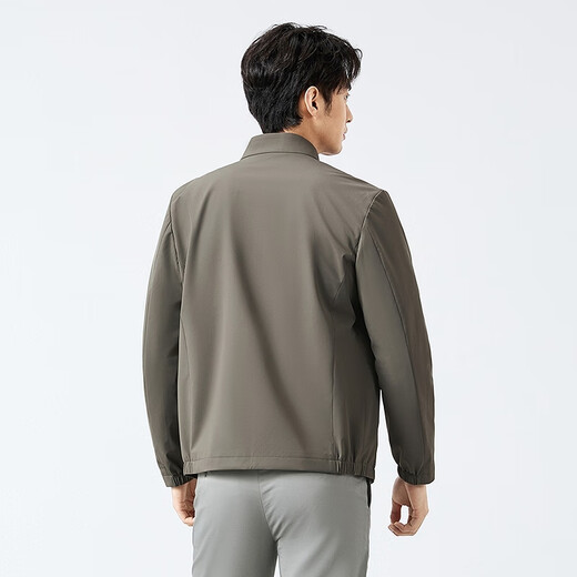 Qipai Men's Stand Collar Jacket Men's 2025 Spring and Autumn Fashion Casual Dark Pattern Jacquard Men's Jacket Jacket