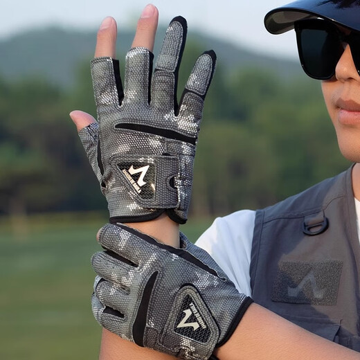 Amadeus Degora Fishing Gloves Summer Thin Quick-Drying Lure Special for Men and Women Exposed Three Finger Breathable Anti-Spur Sea Fishing Fly Knock Shining Yellow XL