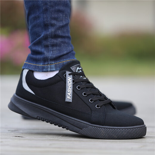 Rote Libelle alte Peking -Stoffschuhe Herrenschuhe 2025 Frühling Neues atmungsaktives Leinwandschuhe Herrensport und Freizeit 6636 Grau 42 Standardcode