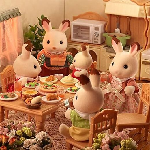 森贝儿家族（Sylvanian families） 日版巧克力兔妈妈 过家家玩具玩偶套装 七夕情人节礼物