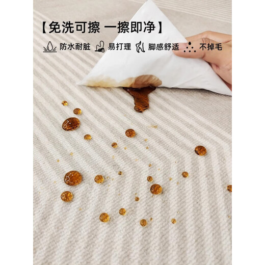 德国工艺地毯客厅2025新款防水防污沙发地垫加厚卧室床边毯定制 清蔷-13566 140cm*200cm【环保无异味】
