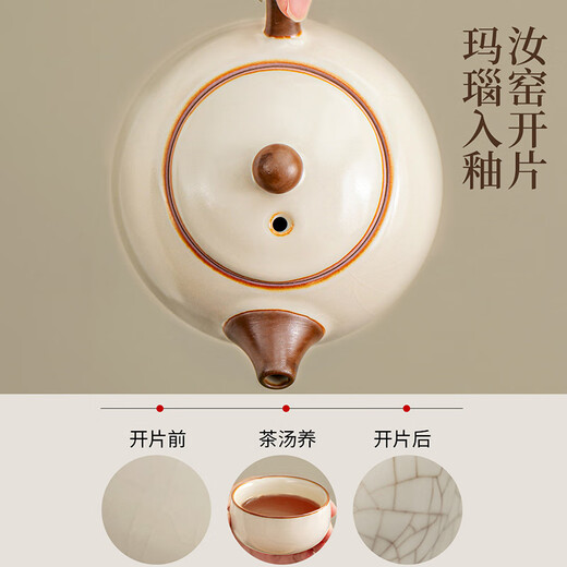 Fat Donglai's same tea set gift box as a gift for Ruyao Kungfu Home 2025 New Light Luxury Office Drinking Tea Huang Ruyao Yuehe Covered Bowl Set 9 Pieces