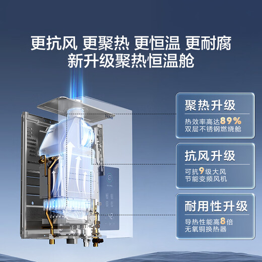 Haier UTSPRO 13-liter liquefied gas & gas water heater, safe for home use, water and gas dual-adjustable constant temperature, energy saving and gas saving, 15% national subsidy, low water pressure start