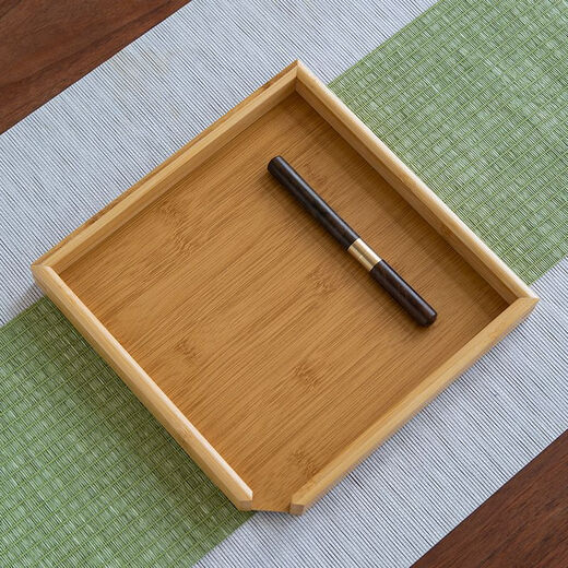 Jin Lanyu's new retro tea set accessories household tea box and tea knife three-piece set three-in-one universal tea tray tea box walnut large box + tea knife