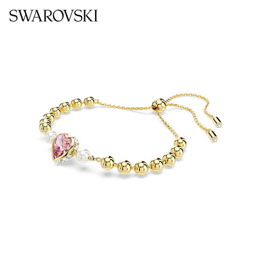 施华洛世奇（SWAROVSKI）IMBER 粉色爱心手链女手镯送女朋友生日礼物女5711344