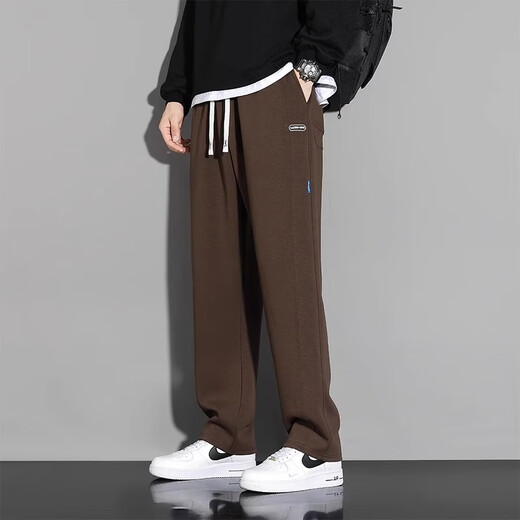 Lustige NASA Lose große Hosen für Herren Frühling und Herbst neue Sportarten Straight Casual Hosen plus Fett plus trendige Fetthosen schwarz 2xl (130-145jin [Jin gleich 0,5 kg])