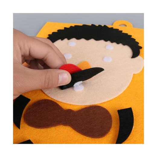 Miaopule Kindergarten Montessori Aides pédagogiques Aides Langue Zone matérielle Matériel Toys Puzzle des enfants Pas de tissage à la main Femme Femme Expression Sticker Daughter Fils Combinaison