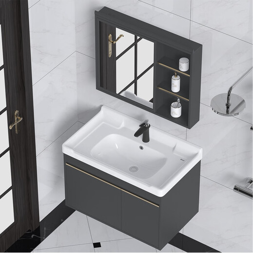 POURNELLE POURNELLE integrated ceramic basin semi-embedded 1048NJ cabinet basin (including drain accessories)