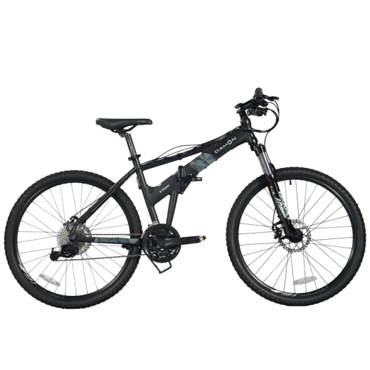 大行（DAHON）折叠山地车26英寸27速铝合金避震碟刹成人运动自行车XAA673M 消光黑