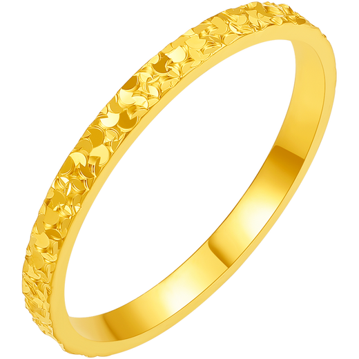 
Zhou Sai Fu's shattered ice gold 999 gold ring girl birthday gift price A0113247 No. 13 About 1.9g