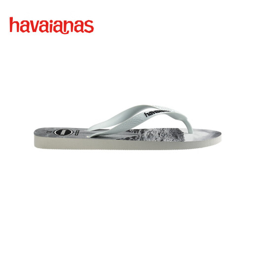 havaianas哈唯纳Hype III沙滩男士人字拖夏季海边户外休闲凉拖鞋可外穿 6194-白/黑/灰 39-40 巴西码