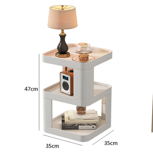 Anya bedside table creative small apartment replacement shelf simple living room sofa bedroom bedside table white
