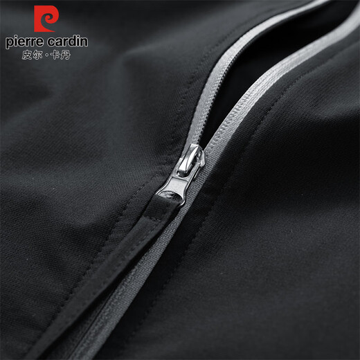 Pierre Cardin jacket men's spring and autumn trendy brand premium lapel jacket men's casual retro top men's Khaki XL