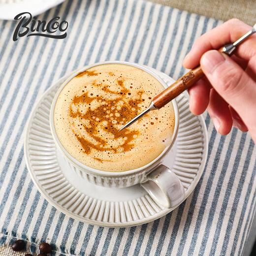 Bincoo coffee latte needle rosewood handle carved needle carved stick fancy coffee utensils espresso coffee accessories