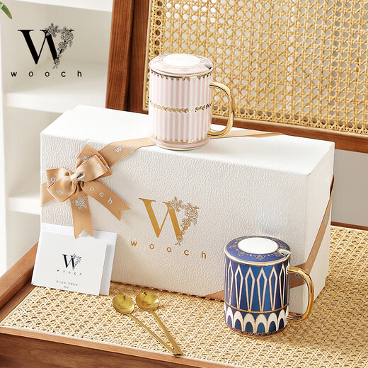 WOOCH Victoria cover cup gift box, high-value water cup, pair of mugs, housewarming, wedding and birthday souvenirs