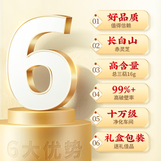 Beijing Tongrentang Father's Day Gift Ganoderma lucidum spore powder spore powder breaks the wall to enhance immunity middle-aged and elderly people give gifts to elders. Gifts are more atmospheric. Gift boxes [1 box]