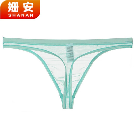 允桐男士裸感透明丁字裤薄款网纱性感内裤情1趣诱1惑透气男青年T裤wy 白色 2XL