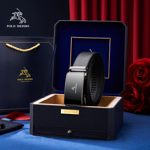 
Paul Meisid men's belt, men's genuine leather automatic buckle belt gift box OCC birthday gift for boyfriend, husband and father