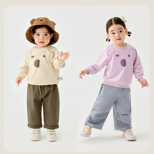 Mini Bala sweatshirt for boys and girls 2025 spring new arrival cute children's non-deformable baby top