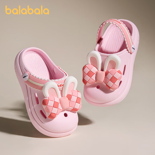 Balabala Bow Girls Sandales 2025 Été Nouveau style fille mignonne princesse sandales douces sandales bébé portant des chaussures de trou