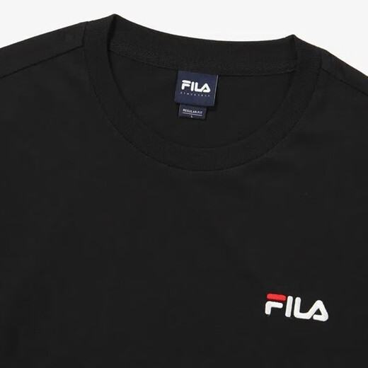 Fila 韩国斐乐FILA 男女款休闲短袖 男装圆领T恤  男士运动休闲上衣 2112X/2101X-BLK 货号随机 XL /105（建议75-85kg）