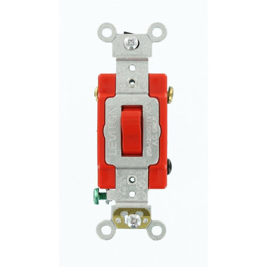 Leviton 12242R 20A 120/277V 4路交流静音开关 超重型自接地