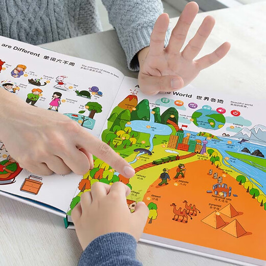 Children's English Enlightenment 48 Phonetic Symbols Pronunciation Audio Wall Chart English Alphabet Word Spelling J M English Learning Machine-Battery Gift Box Pack