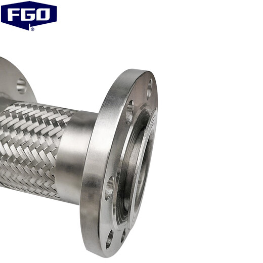 FGO stainless steel metal braided hose overall 304 flanges at both ends BWG-16P PN16 DN250 2 meters long