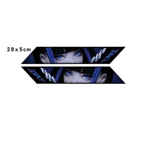 
Gu Jianmu bicycle sticker personalized car sticker road lower tube animation eyes mountain body JDM decorative waterproof film modification DM-Anime eyes style 1 (one pair)