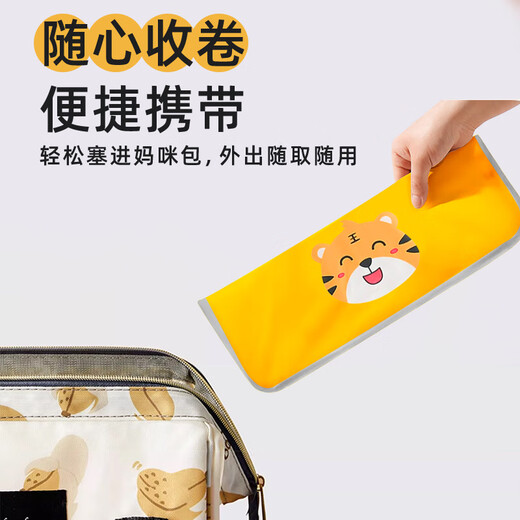 HOY BELL baby bib supplementary food meal bag children's clothing waterproof backcloth baby bib saliva towel yellow

