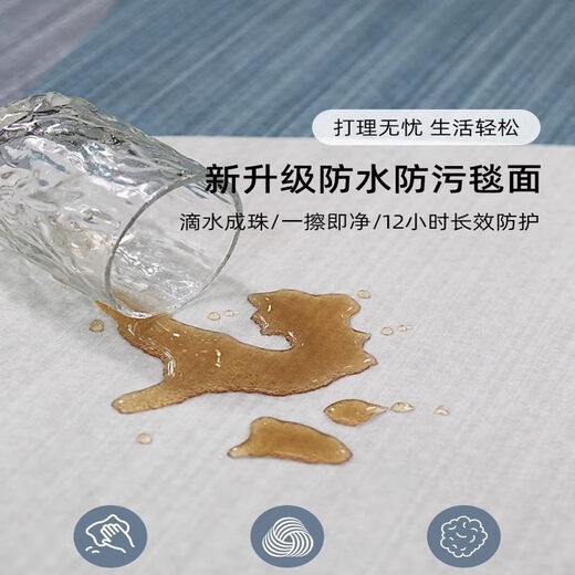 觅卡莱客厅地毯免洗可擦沙发地垫大面积全铺房间高级感家用防水 简约15601号 240cm*400cm