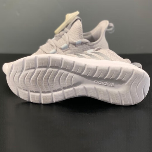 Adidas official running shoes women's shoes 2025 summer new breathable one-foot sneakers comfortable cushioning light casual shoes HP6228/gray 36 (220mm)