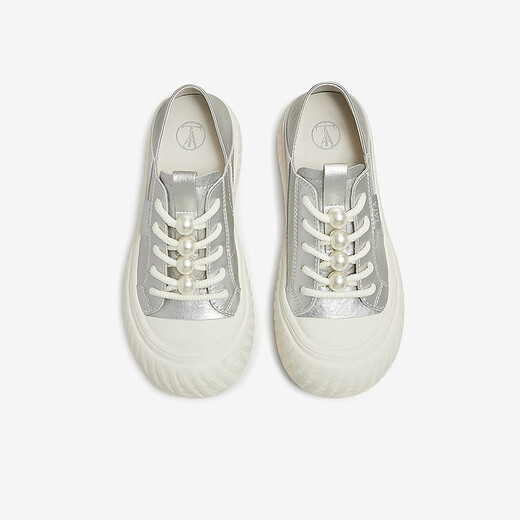 Heshe (Tata) Zapatos de suela grueso casual Zapatos para mujeres 2025 Summer CT701BM5 Plata 35