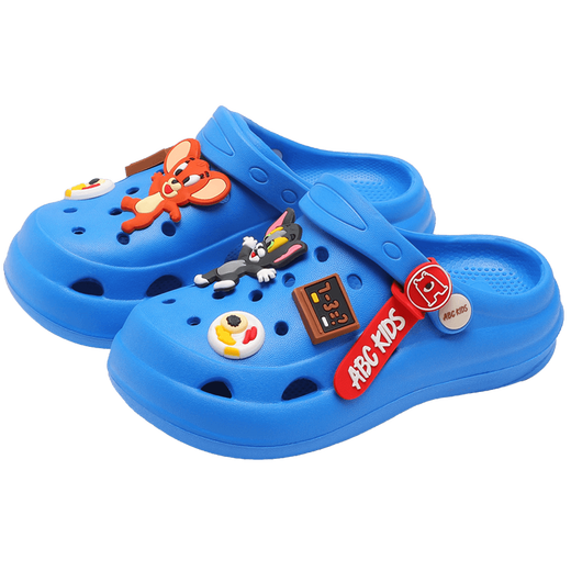 ABC Kids Kids's Hole Zapatos para zapatillas para niños y niñas para sandalias de verano para bebés Soft Sole No-Slip Beach Shoes 8504 Azul 28-29
