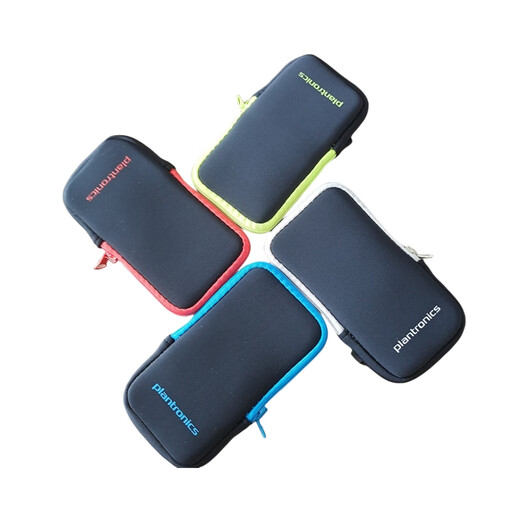 Tie-type storage bag, arm bag, sports running Bluetooth headphone bag, MP3 bag, key bag, rectangular coin purse, blue