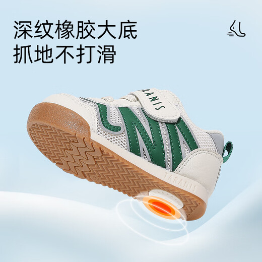 Tylanis Summer New Baby Shoes Shoes без скольжения в воздухопроницаемой обуви для мальчиков и девочек-ботинок. Случайные мягкие подошвы белые/зеленая единая сеть 26 Внутренняя длина 16,5 см. Подходит для длины ног 15,5
