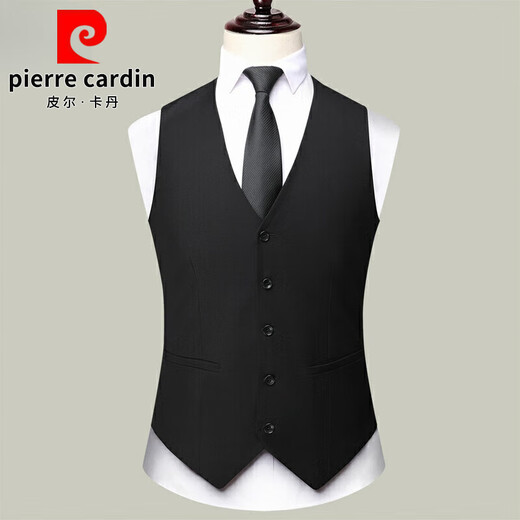 Pierre cardin suit vest men's vest wedding best man fashion business formal casual suit horse clip navy blue L 175:115-130Jin [Jin equals 0.5 kg]