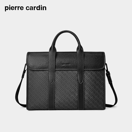 Pierre Cardin Men's Business Briefcase Large Capacity Office Laptop Bag Fashionable Shoulder Messenger Bag Birthday Gift