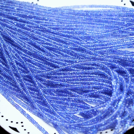 OEMG India imports high quality natural tanzanite smooth abacus beads DIY jewelry semi-finished whole beads with holes No. 232 diameter 1.8-3.1mm about one price 4