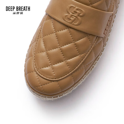 DEEP BREATH深呼吸女鞋休闲通勤百搭渔夫鞋女AX11153 棕 34