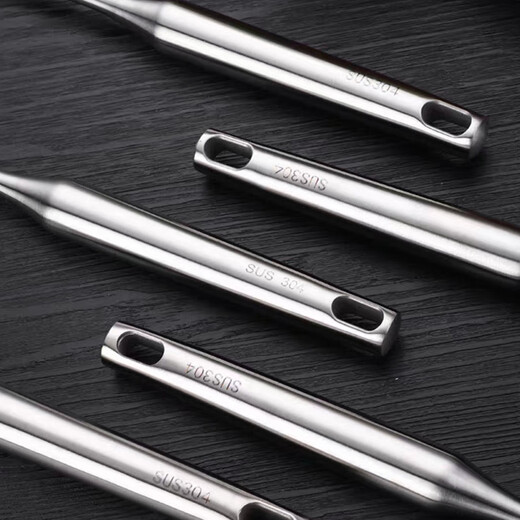 Jinwanfu 304 stainless steel soup spoon thickened spoon long handle cooking spoon porridge spoon integrated all-steel vacuum handle is not afraid of burning