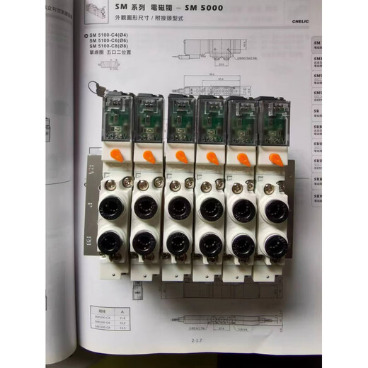 气立可原装CHELIC气立可电磁阀SM/SR/SK/SV5101/6102/7102/8102/910 SM9202-DC24V-L