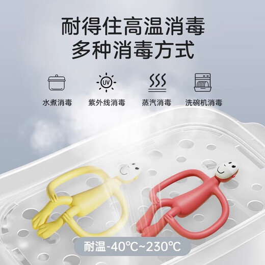 MATCHSTICK MONKEY British Match Monkey Teether Baby Soothing Molars No Tail Anti-Eating Hand Bite Teething Teeth Can Be Boiled Professional Teether With Tail Payment Blue