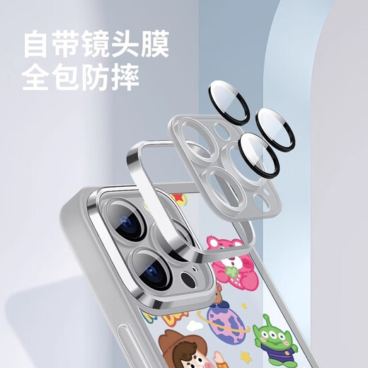 Disneys neue Toy Story-Apple-Telefon-Hülle Ultra-dünn transparent Silikon Soft Case ist mit einem Linsenfilm aus All-Inclusive-Anti-Fall-Cartoon-Bus-Licht-Jahr ausgeliefert, der für Frauengehäuse geeignet ist, mit Linsenfilm [transparent] Mickey-My3523g Huawei/Ehren/Xiaomi/Redmi/Oppo/vivo Kontakt