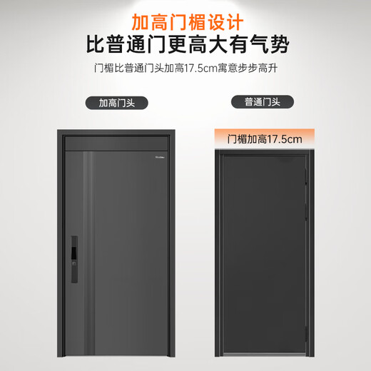 美心（Mexin）甲级防盗门入户门4级家用安全门别墅门指纹密码锁定制门单门-2050*1050 G29 经典半自动指纹锁
