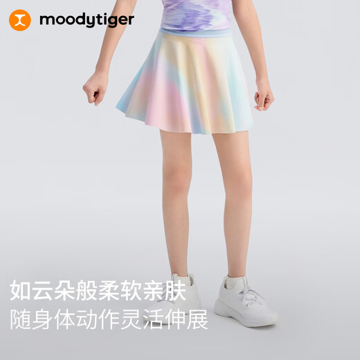 moodytiger [Fairy Family] Girls Short Skirt Soft Skin-Friendly Summer Children's Skirt Anti-Exposed Printed Sports Skirt