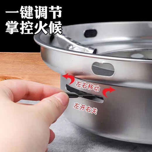 Huanjin thickened stainless steel large alcohol stove alcohol pot household hot pot dry pot soup pot dry boiler complete set stove + large dry pot with lid suitable for 5 28cm